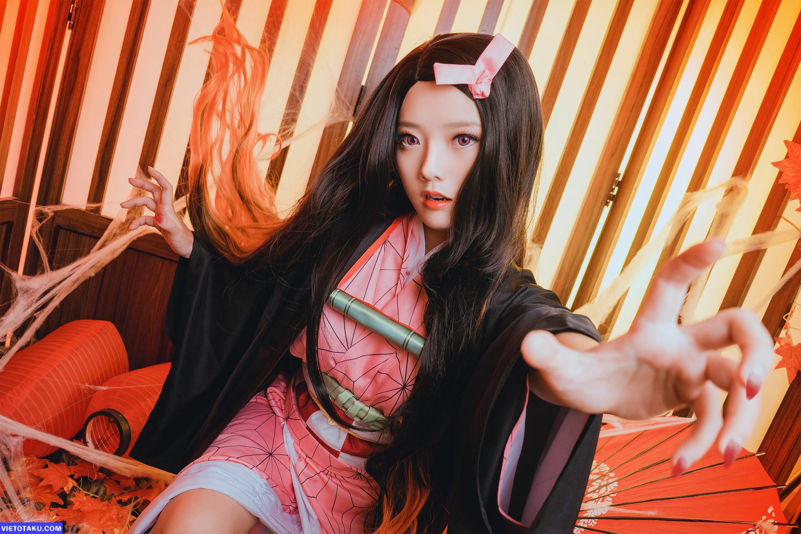 Ngắm Nezuko hững hờ với bộ ảnh cosplay Nezuko của Messie Huang 5