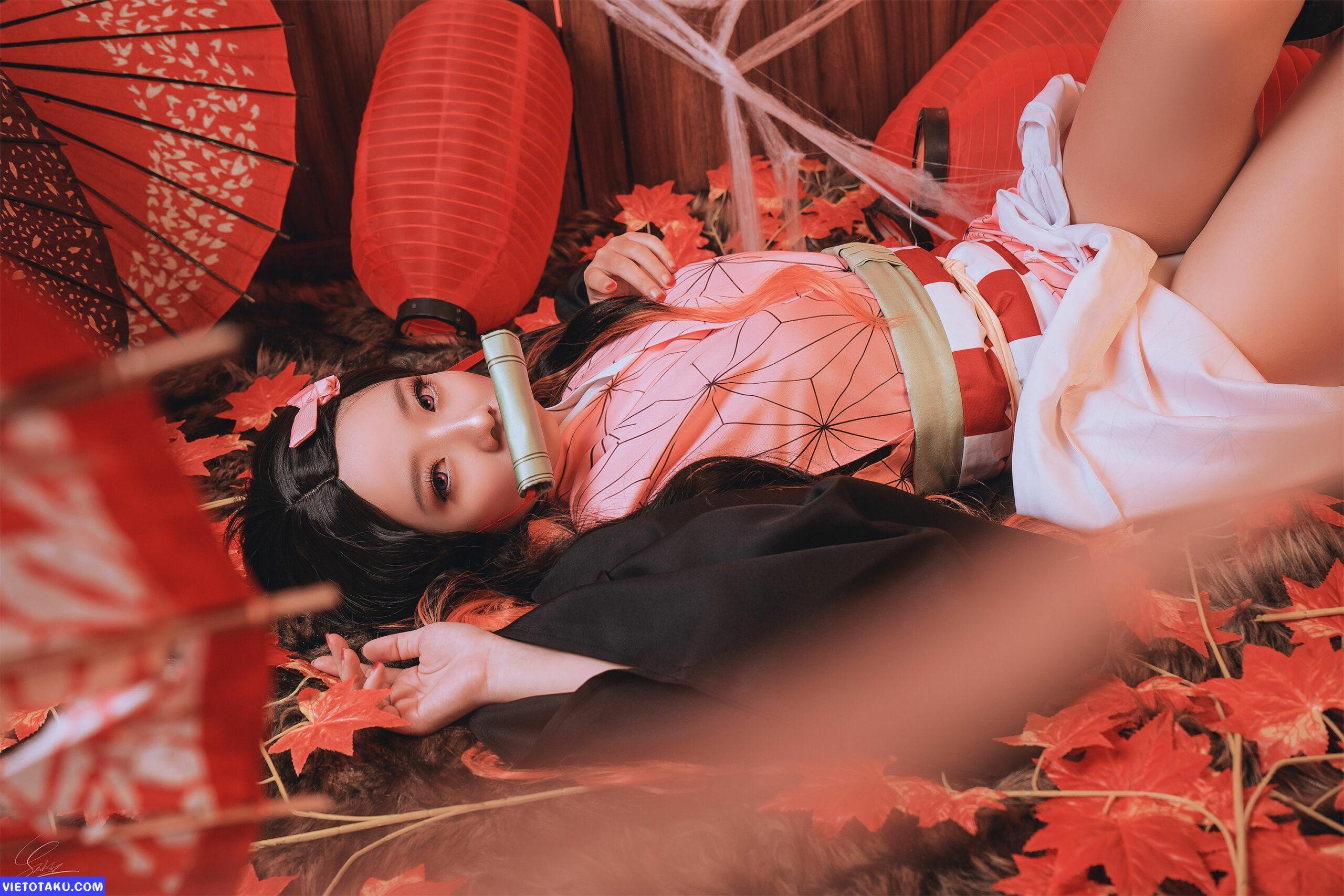 Ngắm Nezuko hững hờ với bộ ảnh cosplay Nezuko của Messie Huang 9