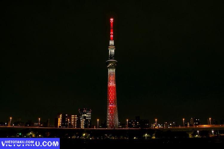 Ánh sáng tại tháp tokyo skytree