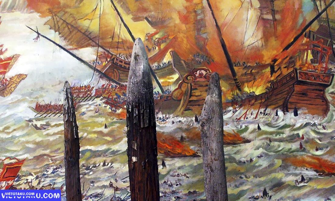 Tranh vẽ về trận hải chiến sông Bạch Đằng