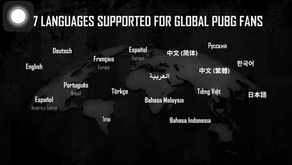 Ngôn ngữ hỗ trợ trong game PUBG: New State