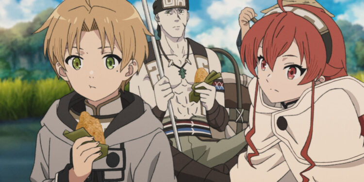 Ba nhân vật chính của anime Mushoku Tensei - Thất Nghiệp Chuyển Sinh: Rudeus, Eris, và Ruijerd