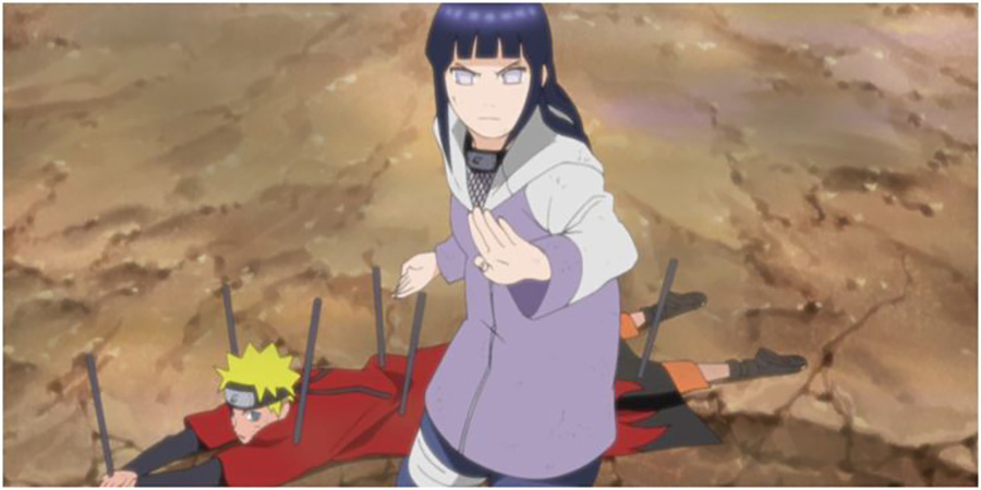 Hinata chiến đấu với Pain để cứu Naruto