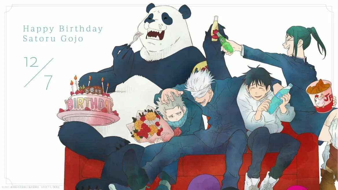 hình minh họa sinh nhật Satoru Gojo 