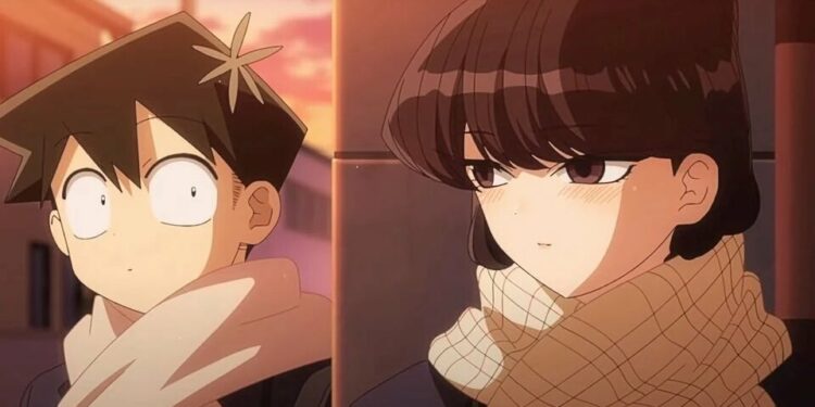 nhân vật Komi và Tadano trong anime komi không thể giao tiếp