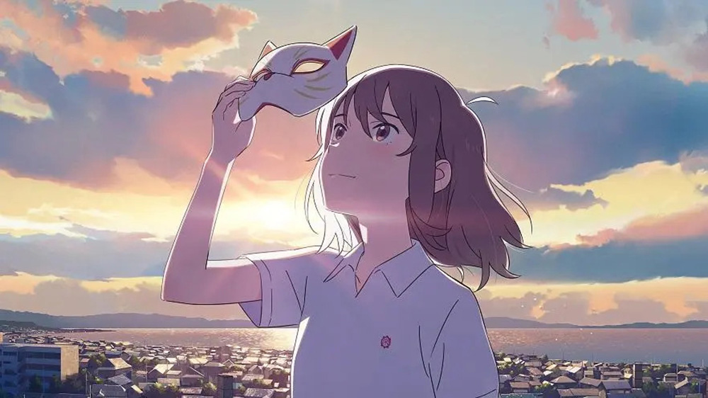 nhân vật Miyo Sasaki trong anime Khi muốn khóc, tôi đeo mặt nạ mèo