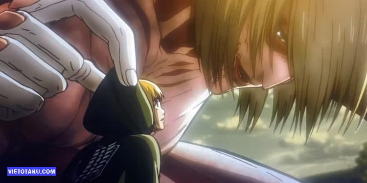 Annie và Armin trong attack on titan